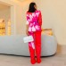 Printed jacket and pants set