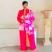 Printed jacket and pants set