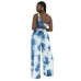 Printed wide leg pants set