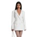 Elegant Deep V Neck Long Sleeve Slim Fit Casual Dress in Solid Color Fashionable and Sexy Elegant Deep V Neck Long Sleeve Slim Fit Casual Dress in Solid Color Fashionable and Sexy