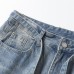 Heavy industry hot stamping full print wide leg jeans