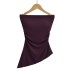Irregular strapless top
