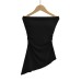 Irregular strapless top
