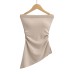 Irregular strapless top
