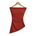 Irregular strapless top