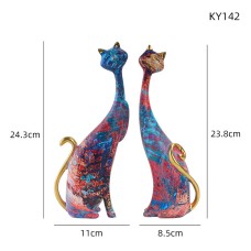 Home Couple Cat Animal Ornament