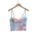 Lace lace tie dye mesh printed short suspender Lace lace tie dye mesh printed short suspender