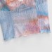 Lace lace tie dye mesh printed short suspender Lace lace tie dye mesh printed short suspender