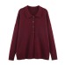 Simple and loose long sleeved knitted sweater