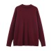 Simple and loose long sleeved knitted sweater