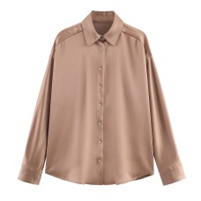 Silk textured off shoulder shirt Silk textured off shoulder shirt