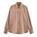 Silk textured off shoulder shirt