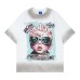 Vintage Gradient Graffiti Portrait Short Sleeve
