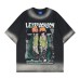 Vintage Gradient Graffiti Portrait Short Sleeve