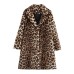 Casual versatile leopard print long jacket