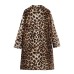 Casual versatile leopard print long jacket