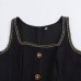 Versatile contrasting lace sleeveless dress