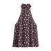 Bow decoration hanging neck collar top
