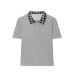 Color blocking patchwork lapel short sleeved top