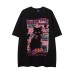 Black Cat Newspaper Printed Short Sleeve Black Cat Newspaper Printed Short Sleeve