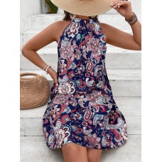 Sleeveless neck hanging dress Sleeveless neck hanging dress