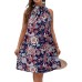 Sleeveless neck hanging dress