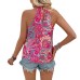 Sleeveless hanging neck floral top