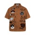 Cat and Dog Plush Embroidery Short Sleeve