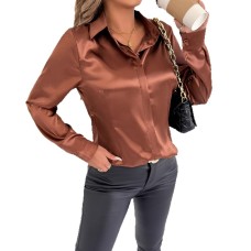 Collar long sleeved top