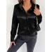 Collar long sleeved top