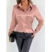 Collar long sleeved top