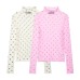 Casual heart-shaped fine needle top