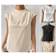 Sleeveless round neck top