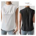 Sleeveless round neck top