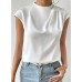 Sleeveless round neck top