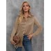 Solid color loose long sleeved top