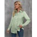 Solid color loose long sleeved top