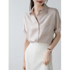 Short sleeved lapel top Short sleeved lapel top