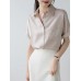 Short sleeved lapel top