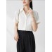 Short sleeved lapel top