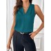 V-neck loose solid color top