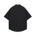 Color blocked graffiti printed short sleeved shirt