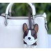Corgi Dog Keychain Leather Bull Terrier Car Keychain Cute Corgi Leather Pendant