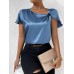 Twisted solid color loose top for women Twisted solid color loose top for women