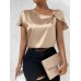 Twisted solid color loose top for women Twisted solid color loose top for women