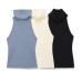 High neck sleeveless straight top High neck sleeveless straight top