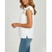 Women's Fashion Elastic Lace Fabric Patchwork Lace V-Neck Tie-Dye Sleeves Elegant Top