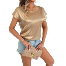 Short sleeved round neck top
