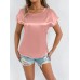Short sleeved round neck top