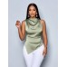 Asymmetric sleeveless top